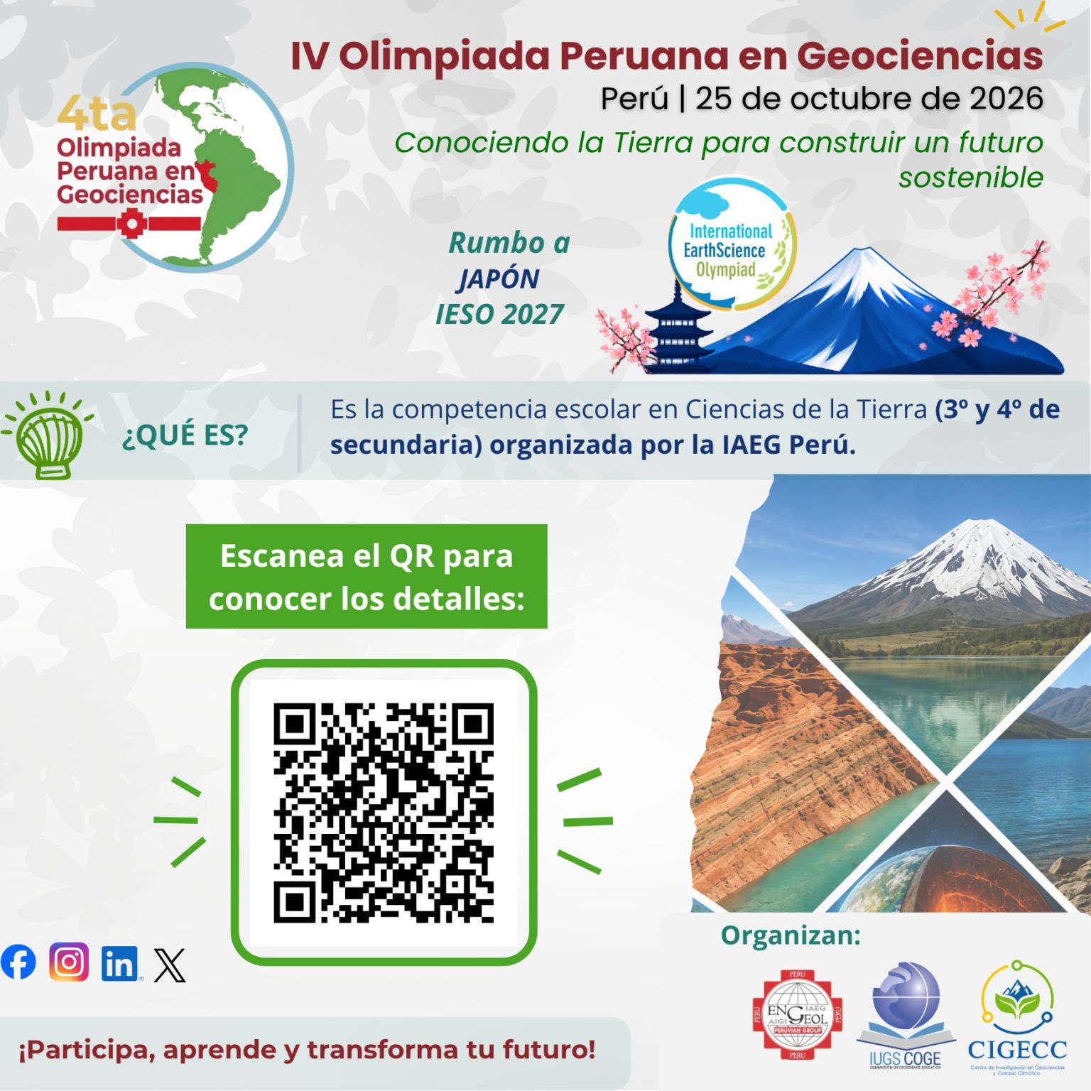 The 4th Peruvian Geosciences Olympiad is officially underway! 🌎🇵🇪✨